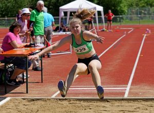 Andrea mit guten Sprüngen