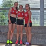 3 x 1000 m W U16: Céline, Alexandra und Sina